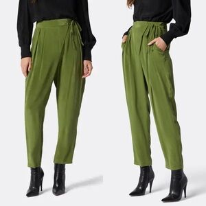 JOIE Silk Pant Trousers Pesto Wilmont